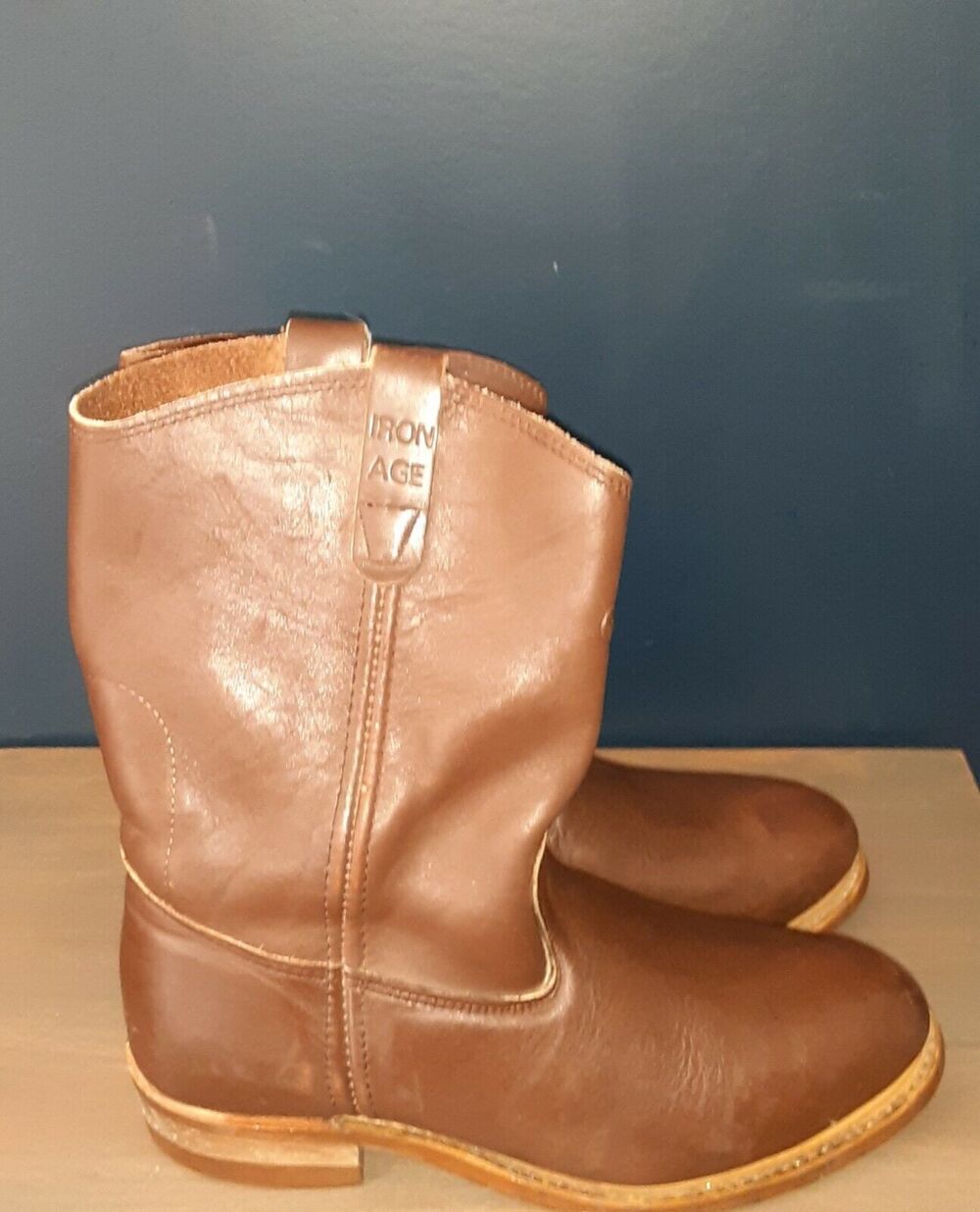 Iron Age"Nitro" Work Boot Sz9.5M Brown Leather,Farm,Welder,Hard Working